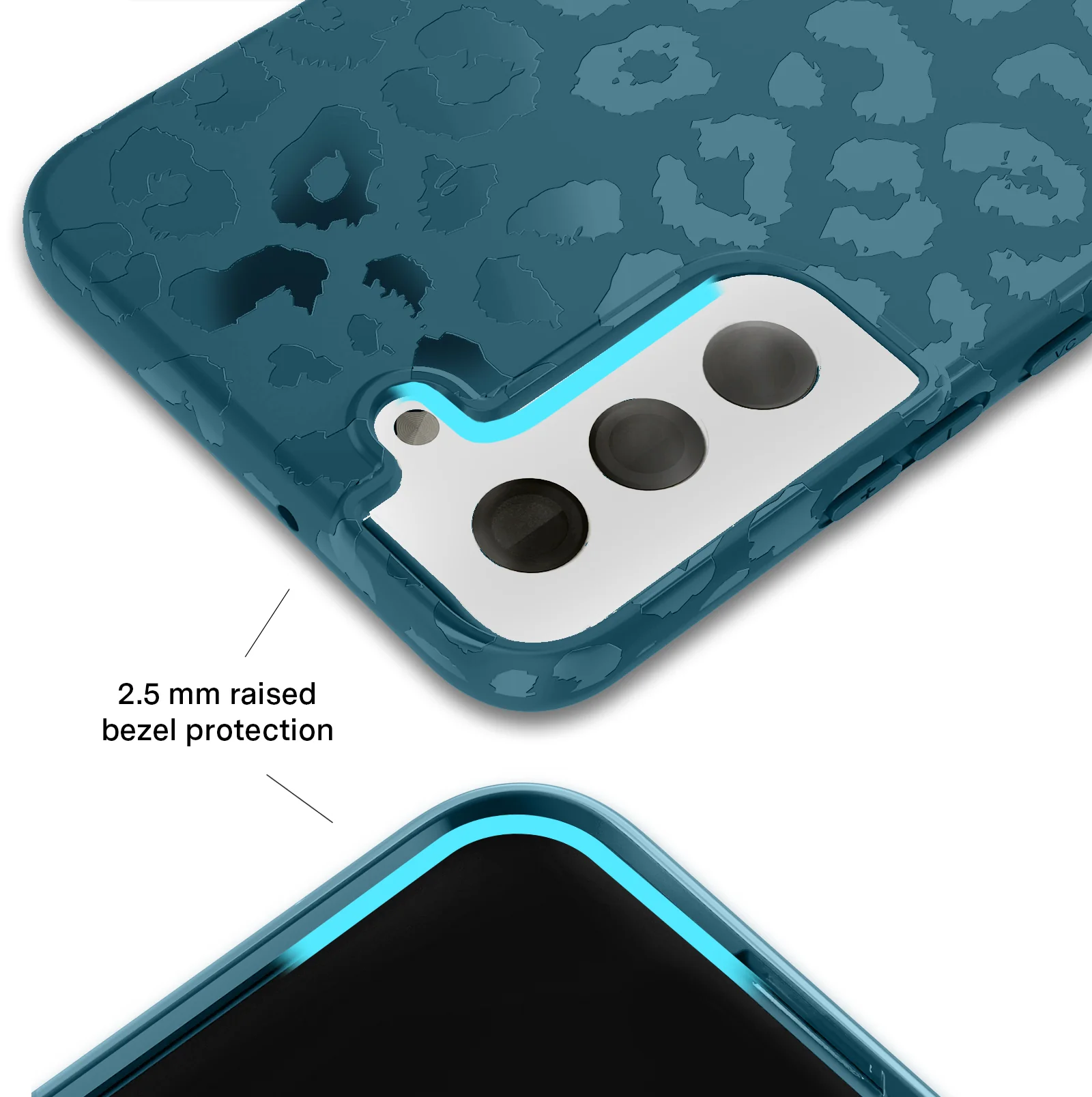 Metallic Navy Leopard Samsung Case - Image 14