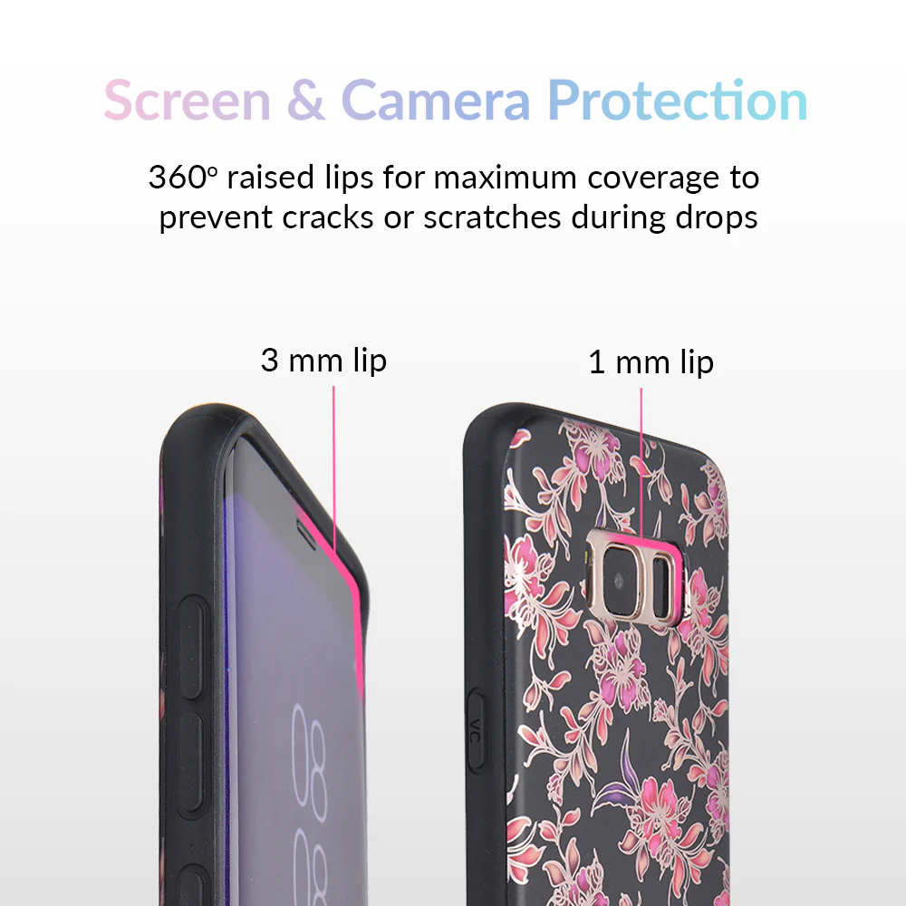 Midnight Floral Chrome Samsung Galaxy Case - Image 7