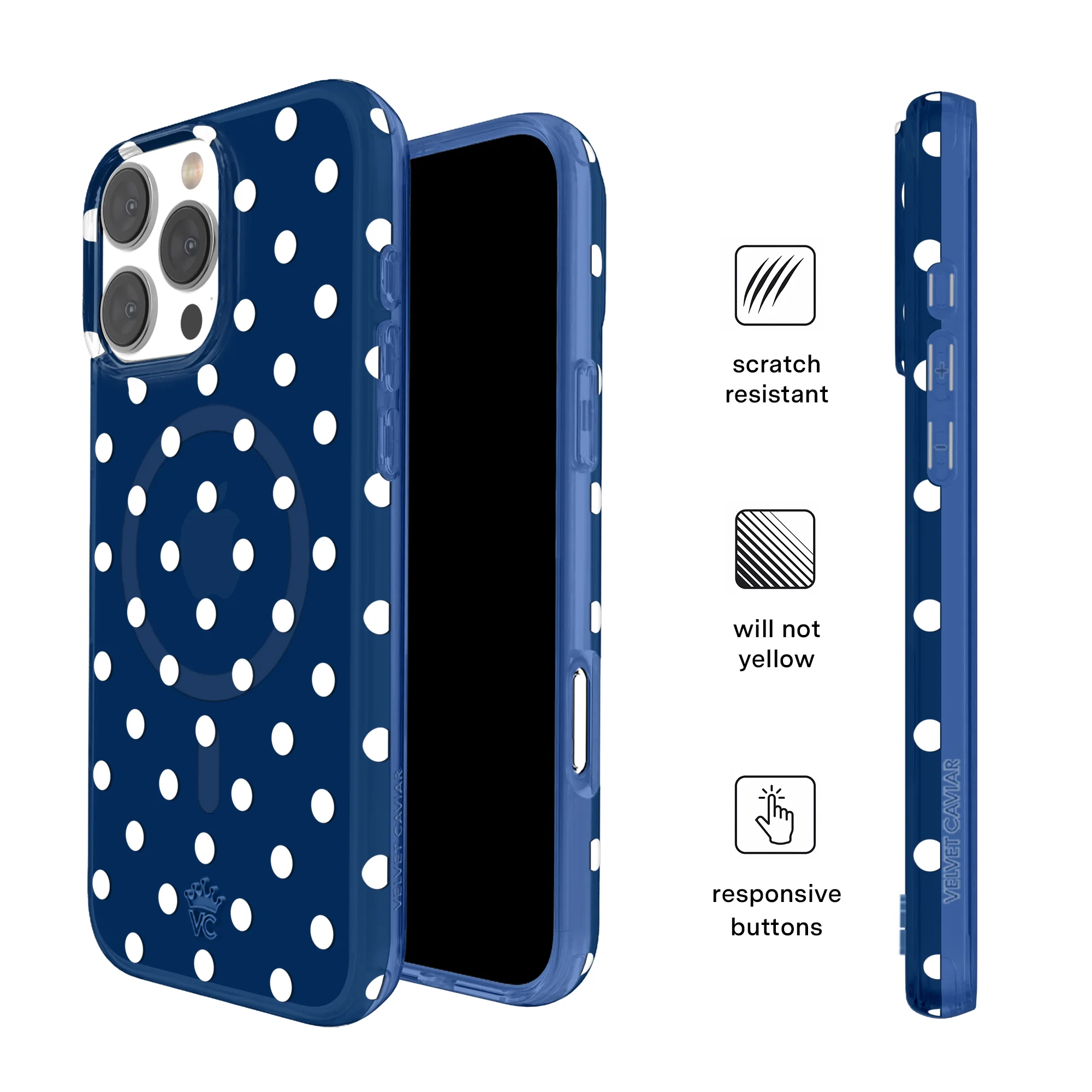 Midnight Polka Dot iPhone Case - Image 55