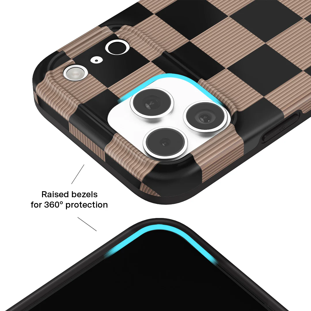 Mocha Vibe Checkered iPhone Case - Image 108