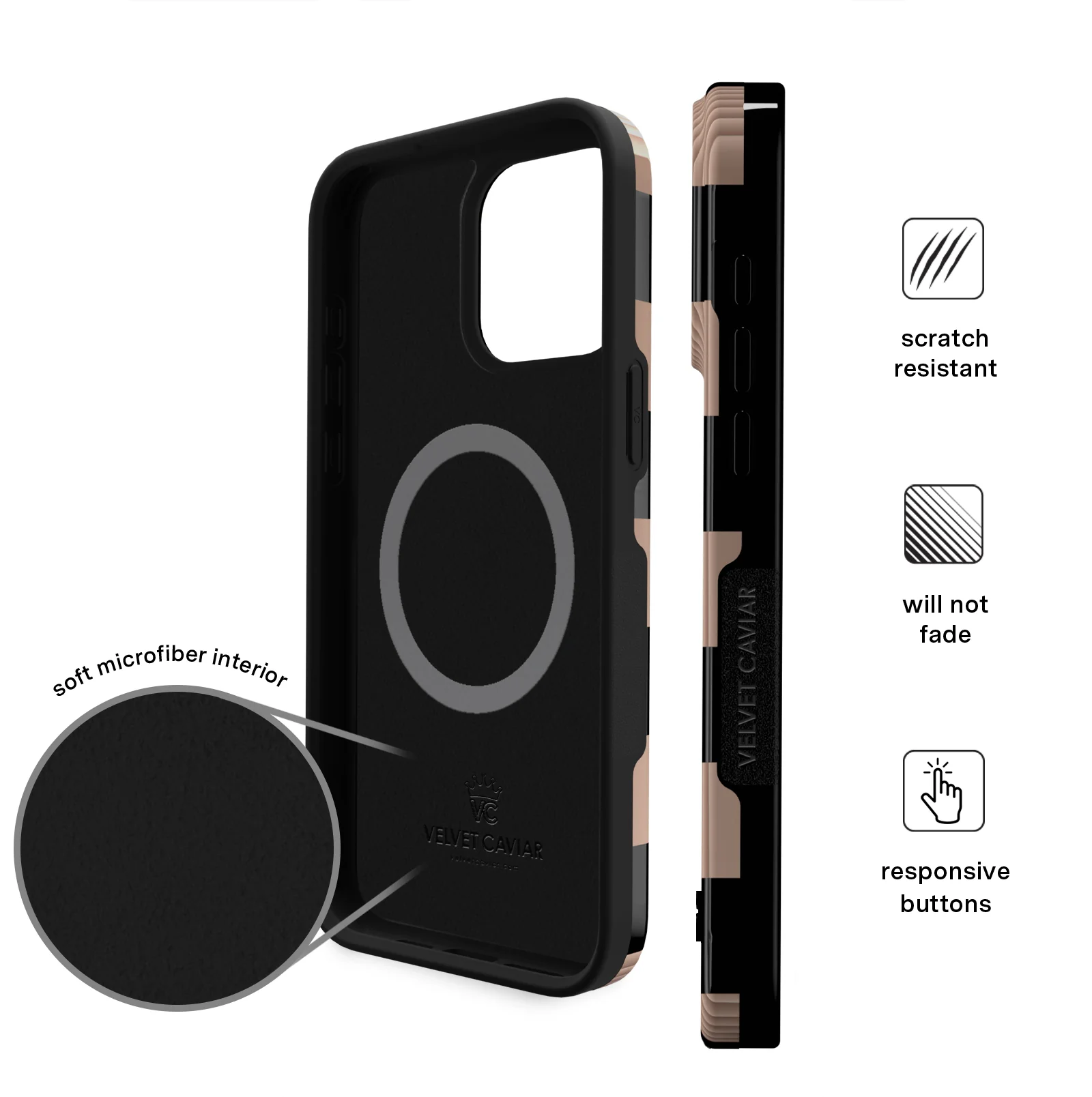Mocha Vibe Checkered iPhone Case - Image 5