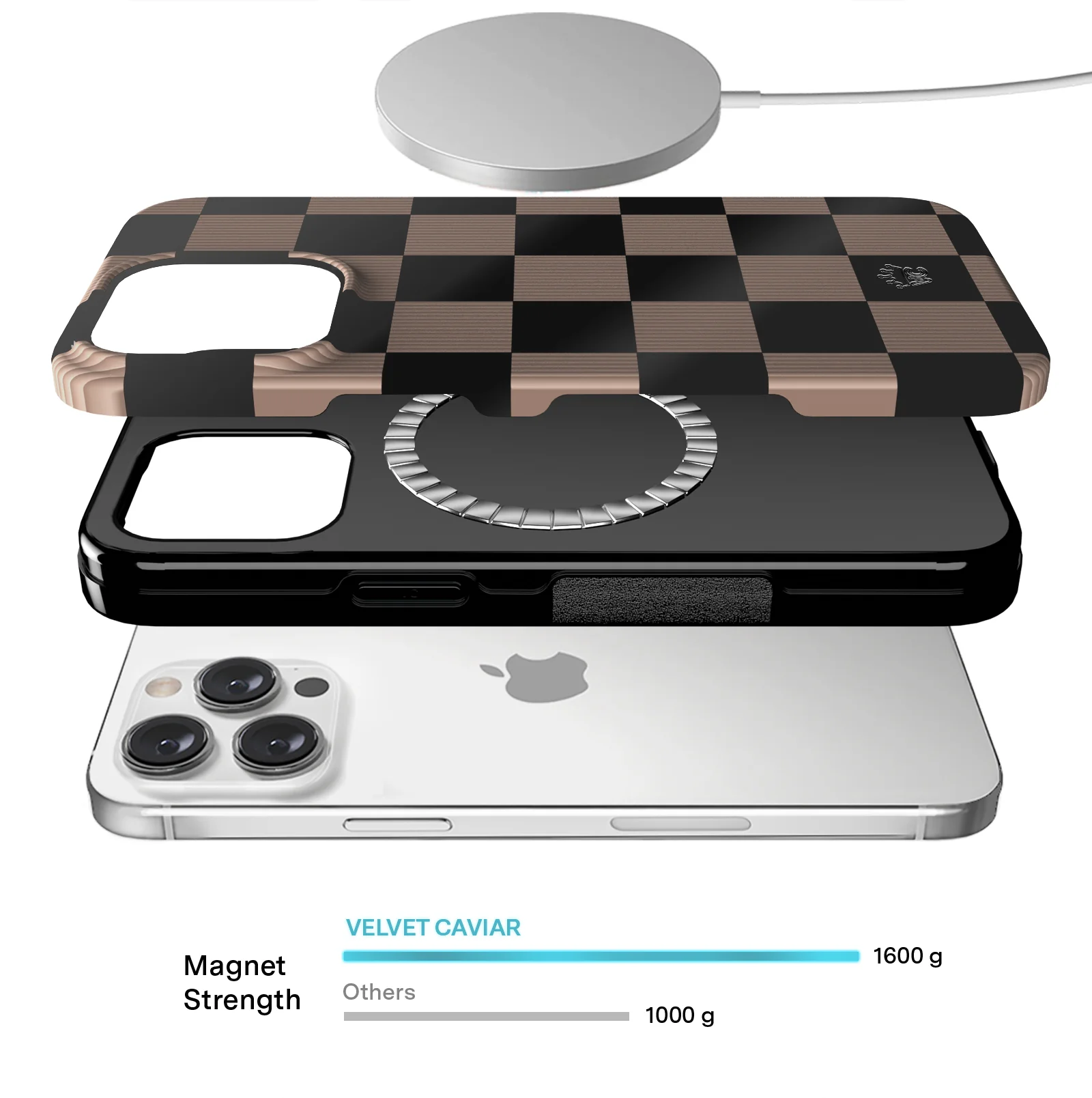 Mocha Vibe Checkered iPhone Case - Image 58