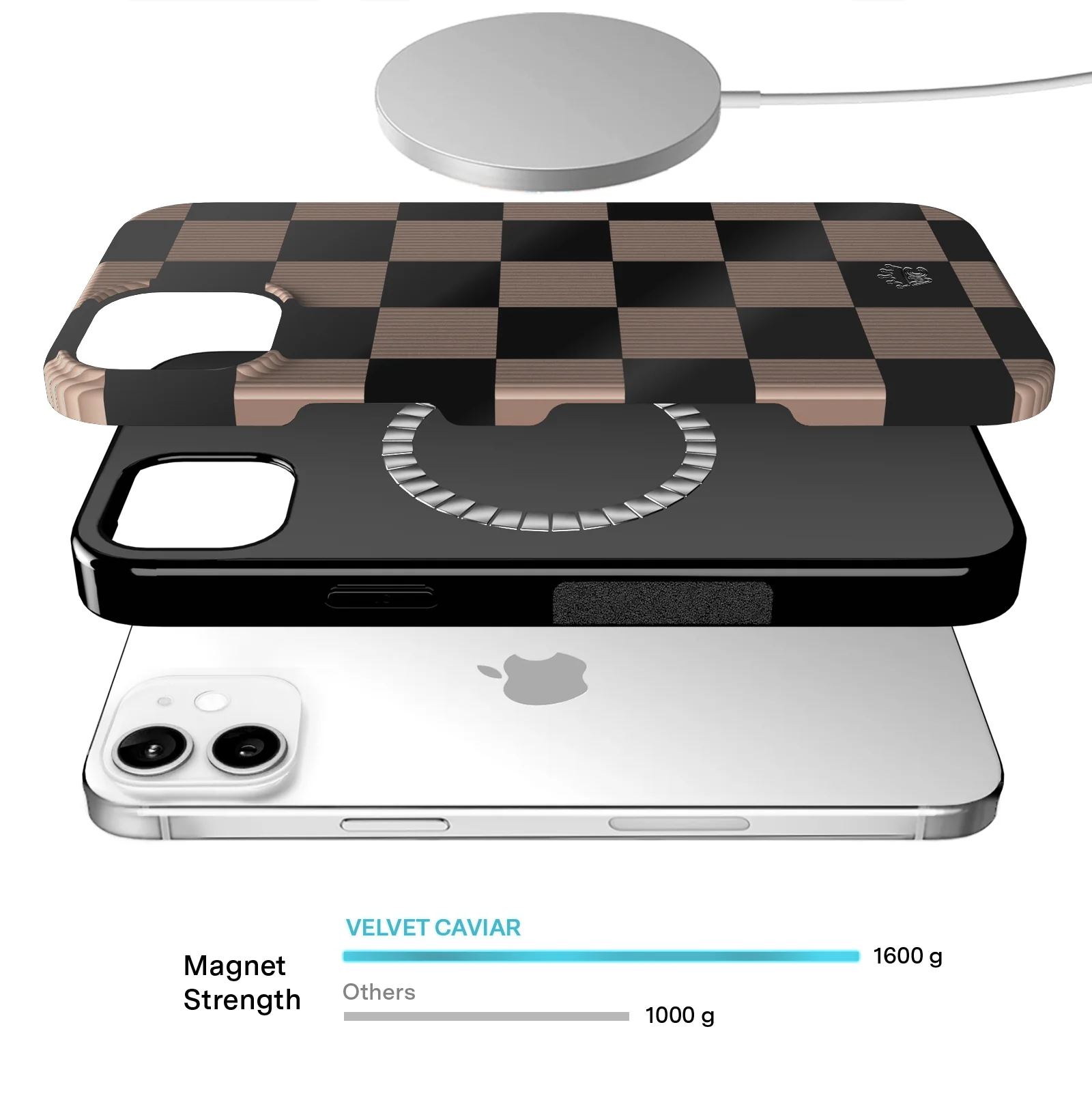 Mocha Vibe Checkered iPhone Case - Image 63
