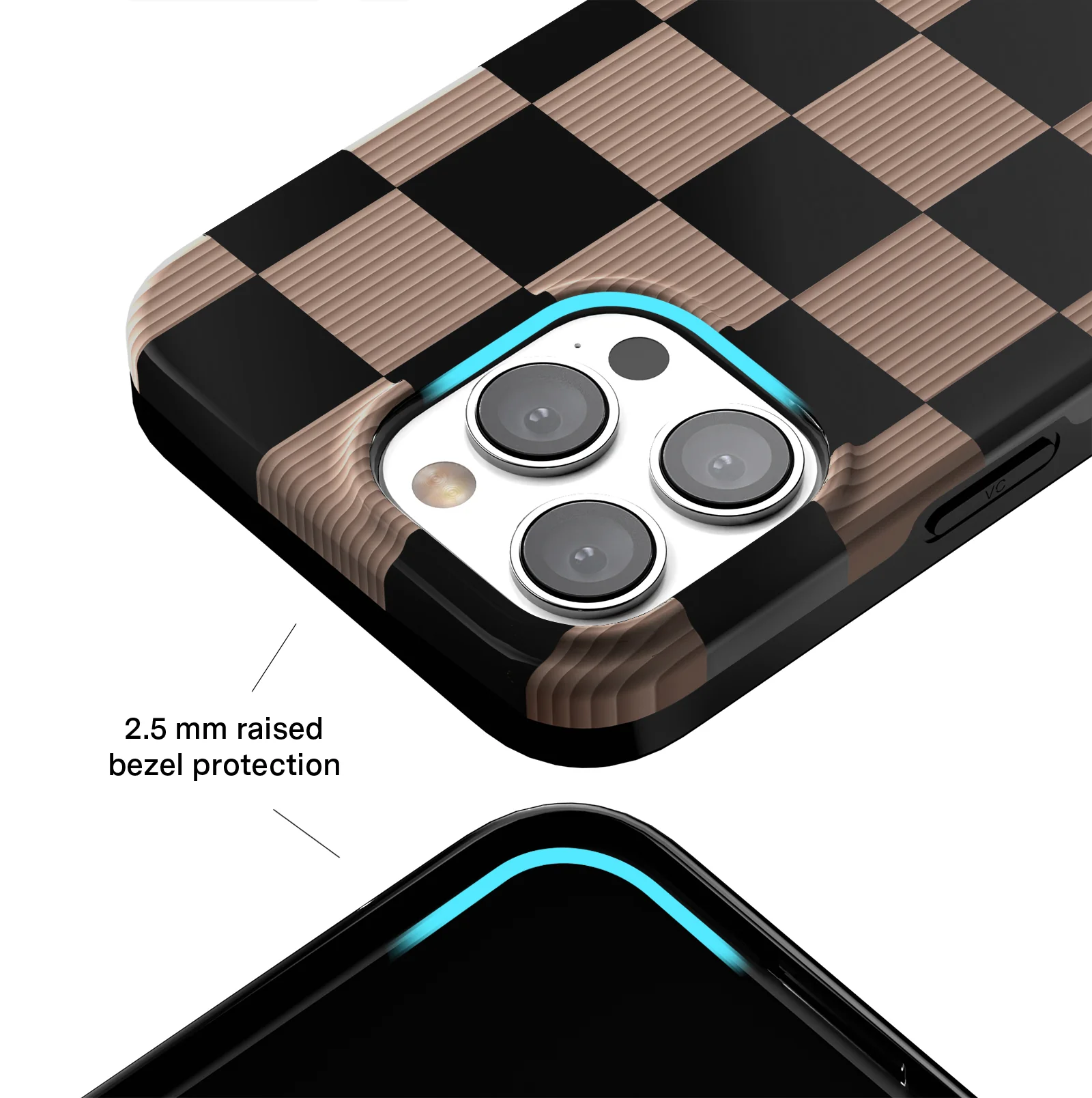 Mocha Vibe Checkered iPhone Case - Image 72
