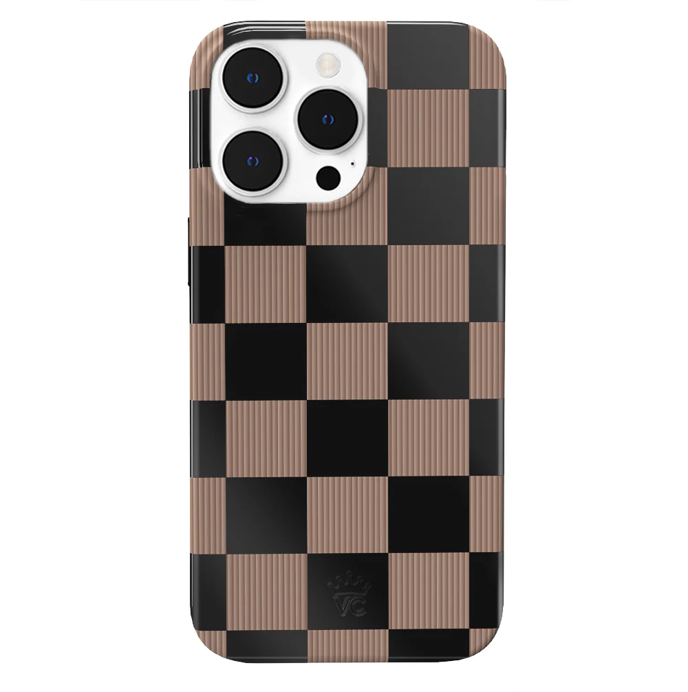 Mocha Vibe Checkered iPhone Case - Image 76