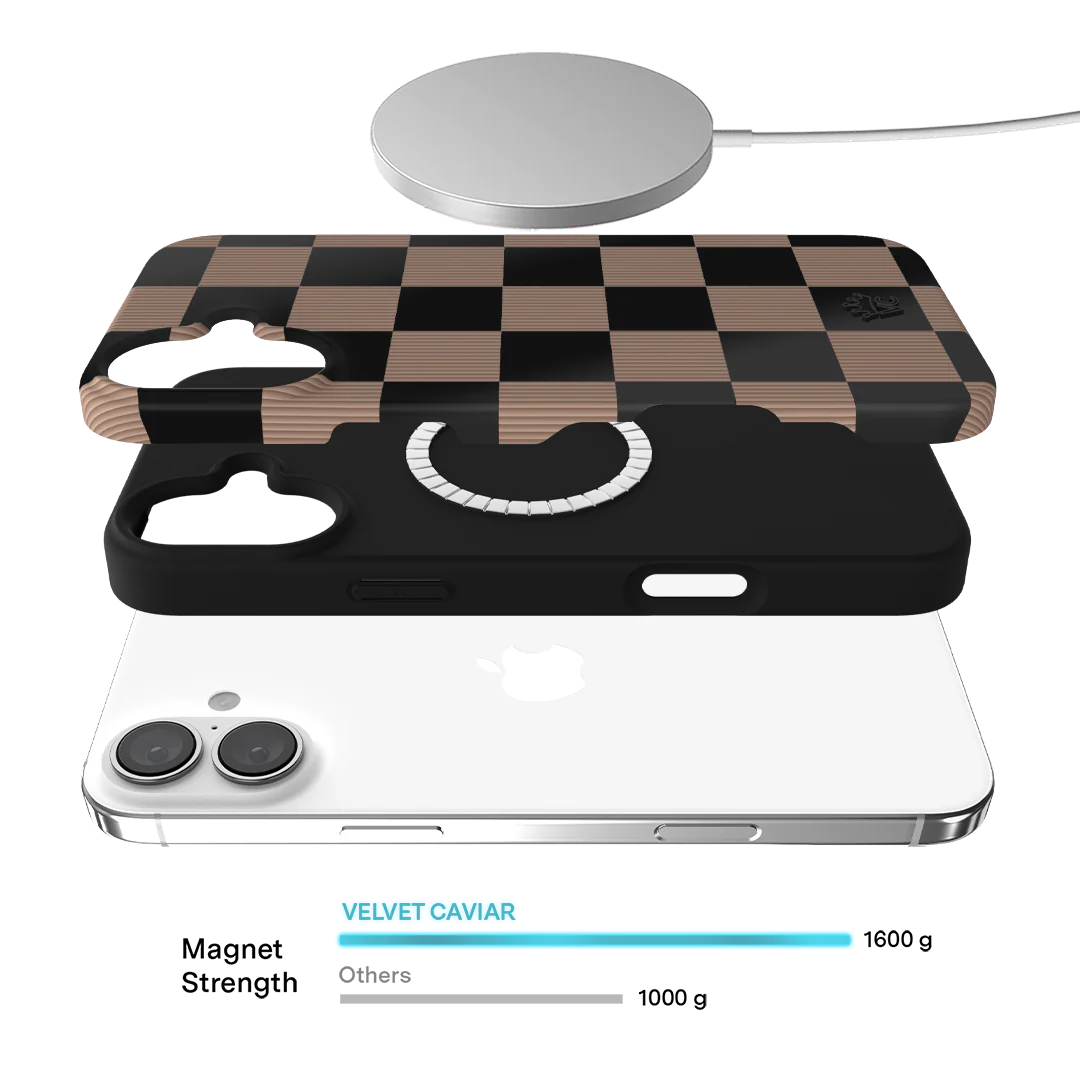 Mocha Vibe Checkered iPhone Case - Image 88
