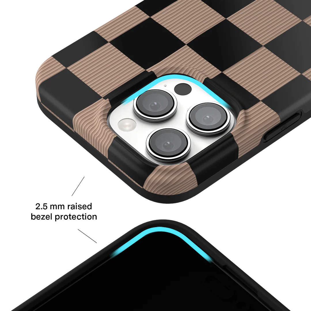 Mocha Vibe Checkered iPhone Case - Image 97