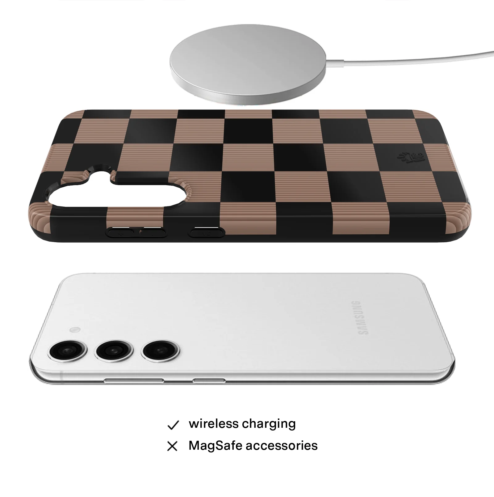 Mocha Vibe Checkered Samsung Case - Image 11