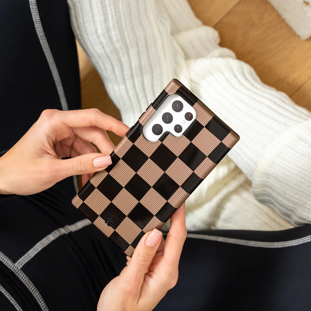 Mocha Vibe Checkered Samsung Case - Image 27