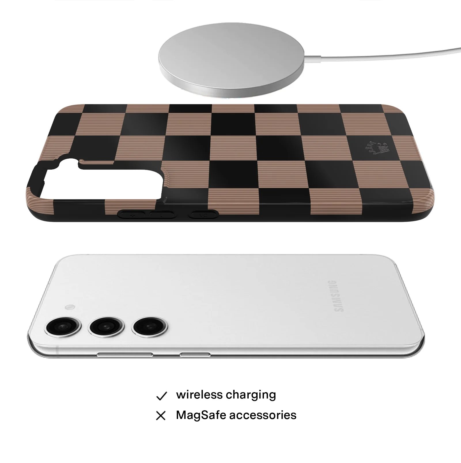 Mocha Vibe Checkered Samsung Case - Image 66