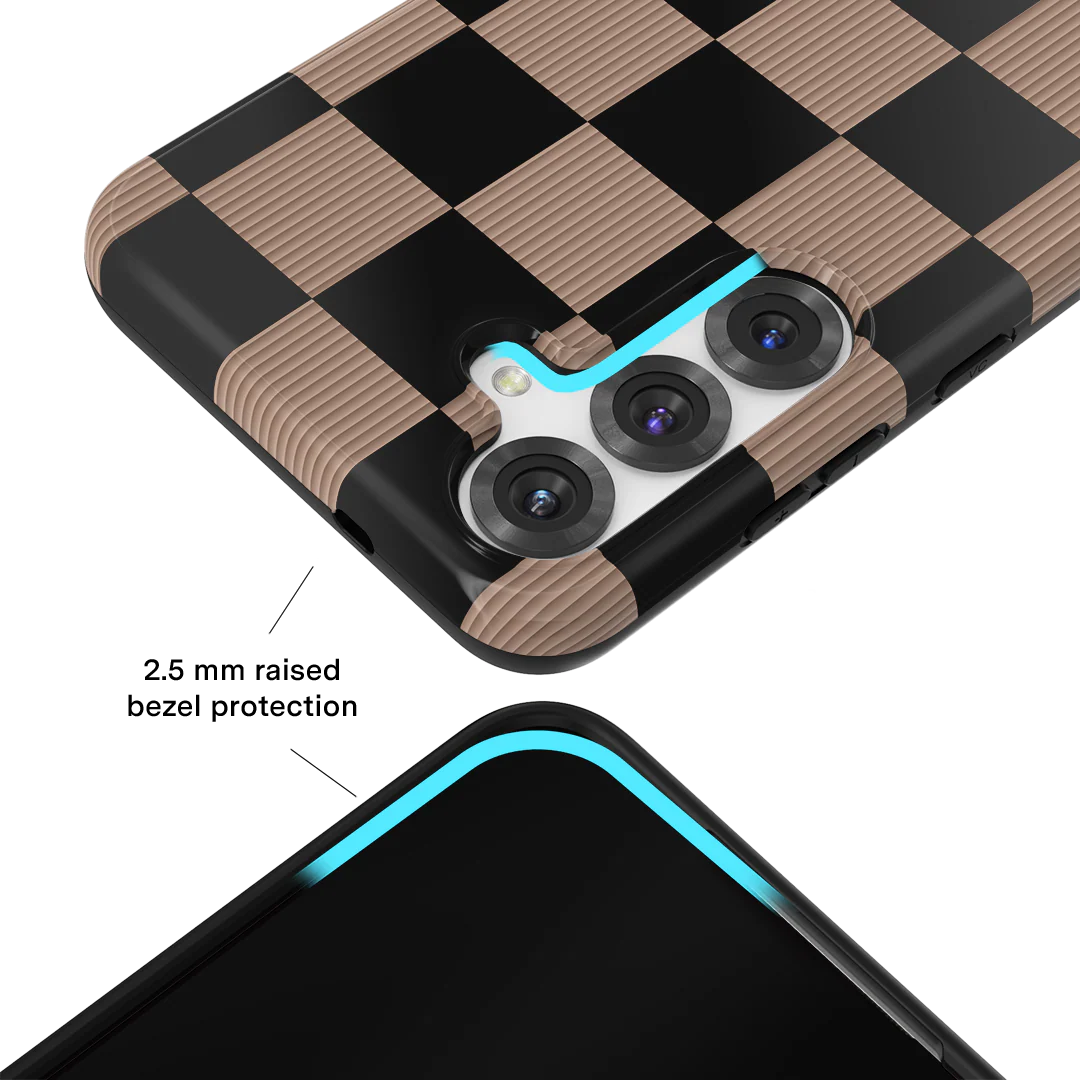 Mocha Vibe Checkered Samsung Case - Image 86