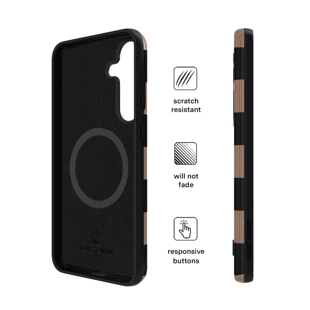Mocha Vibe Checkered Samsung Case - Image 89