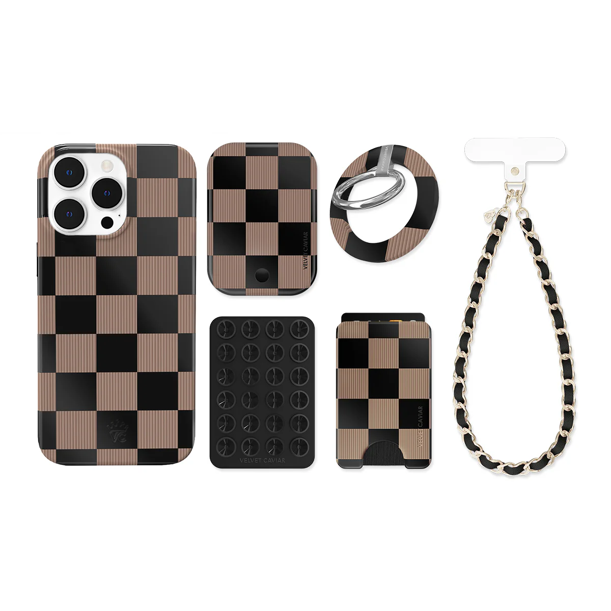 Mocha Vibe Checkered iPhone Bundle Set - Image 7