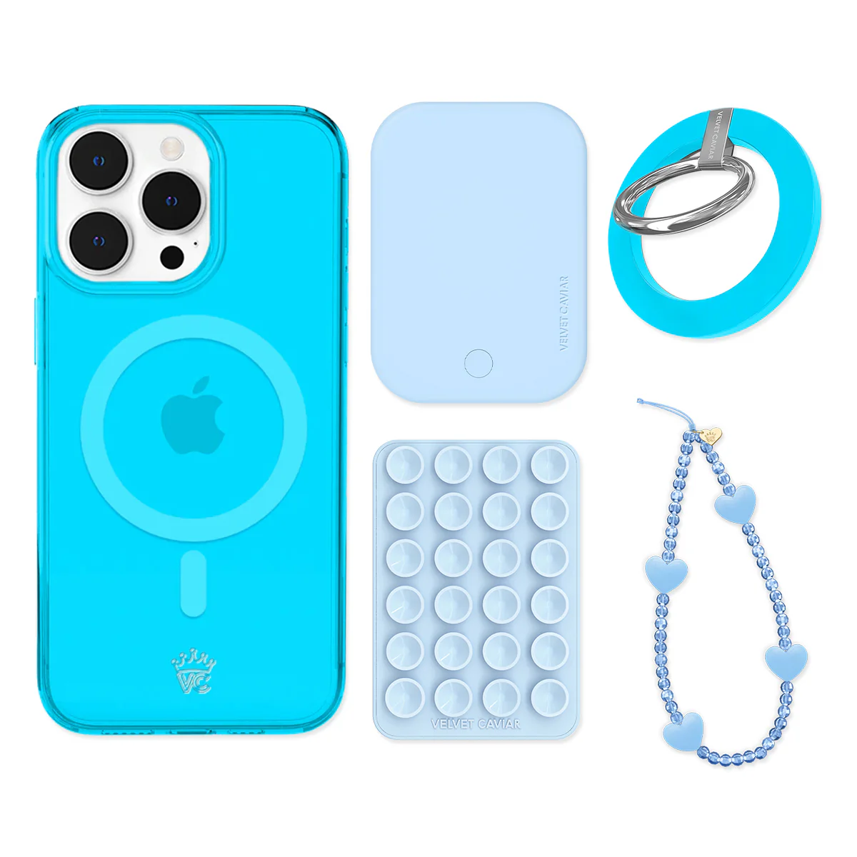 Neon Blue iPhone Bundle Set - Grip - Image 13