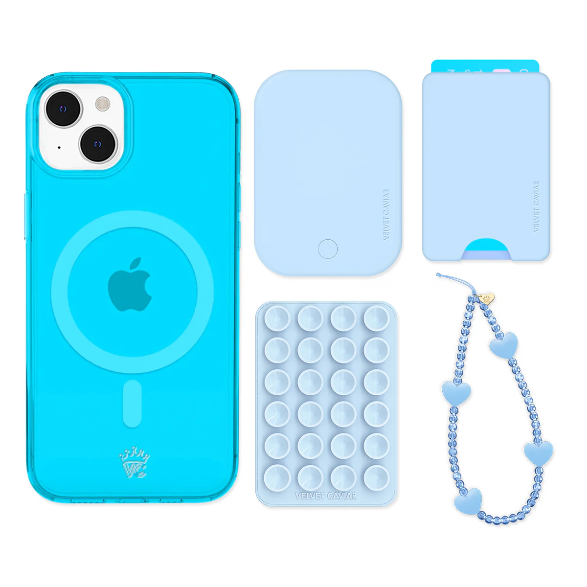 Neon Blue iPhone Bundle Set - Wallet - Image 15