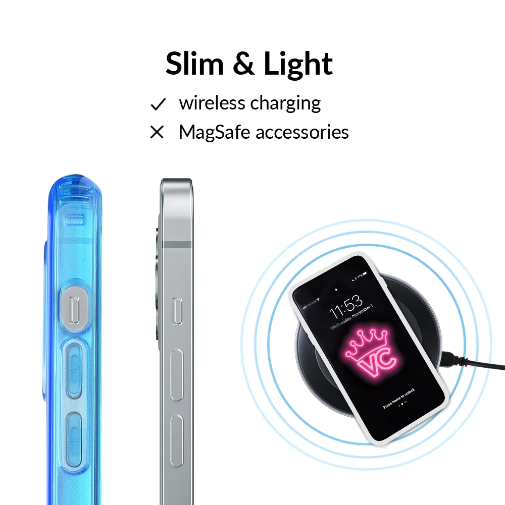 Neon Blue Clear iPhone Case - Image 10