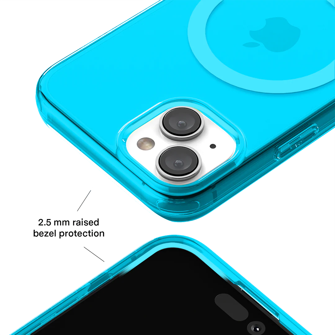Neon Blue Clear iPhone Case - Image 108