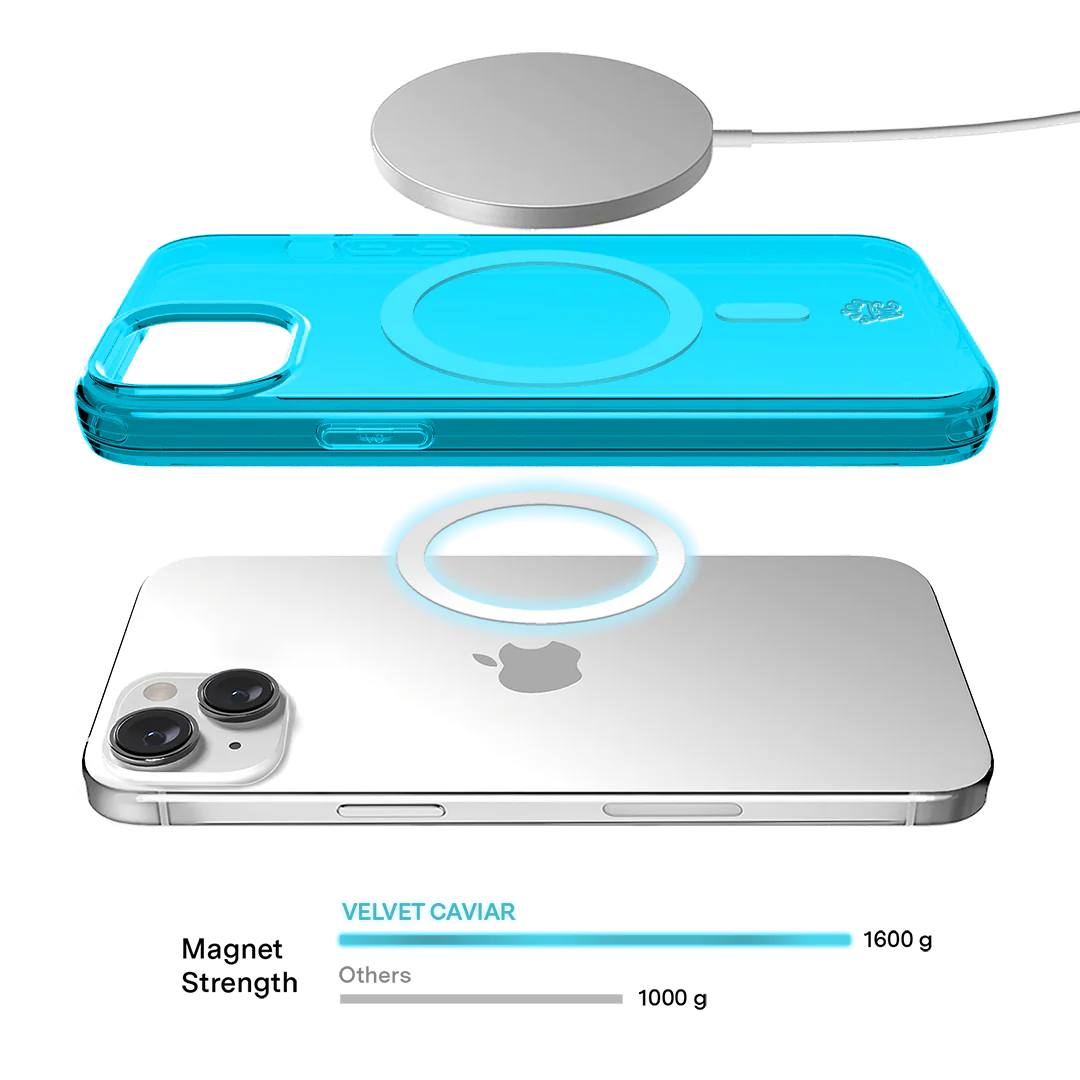 Neon Blue Clear iPhone Case - Image 109
