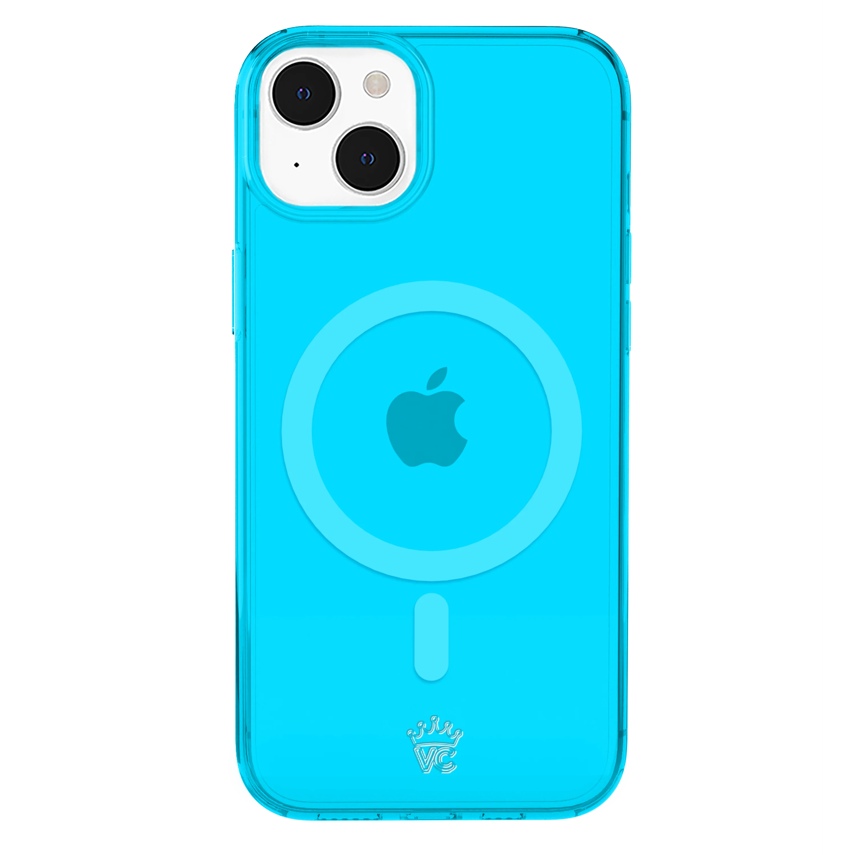 Neon Blue Clear iPhone Case - Image 112