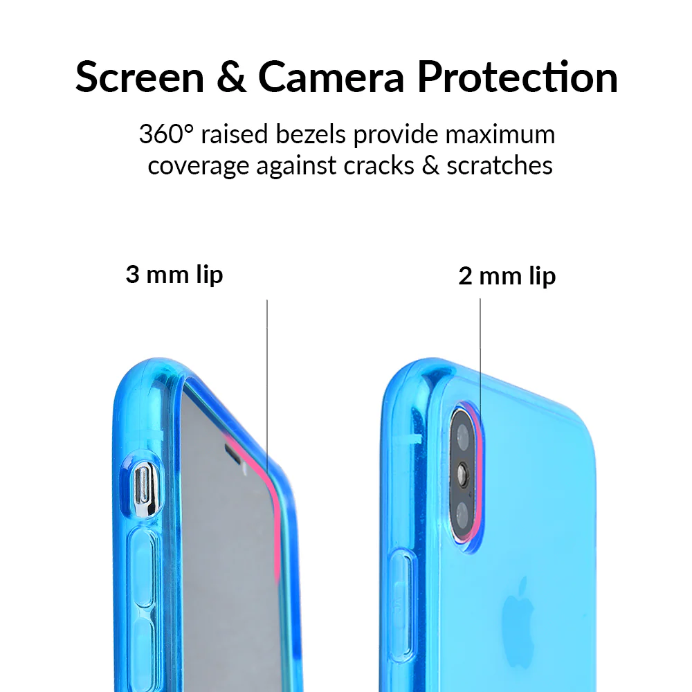 Neon Blue Clear iPhone Case - Image 27