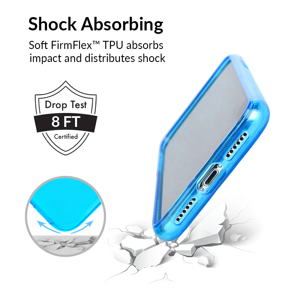 Neon Blue Clear iPhone Case - Image 28