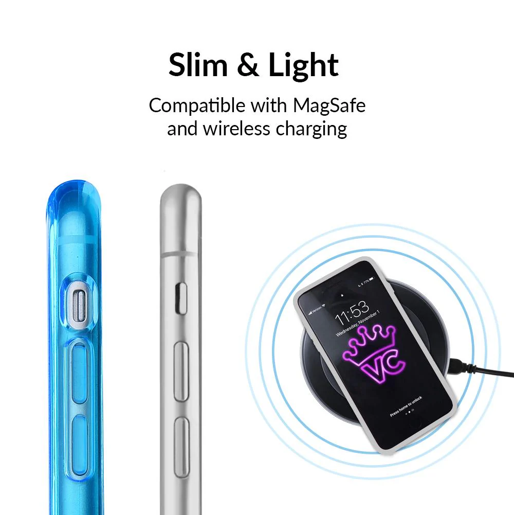 Neon Blue Clear iPhone Case - Image 55