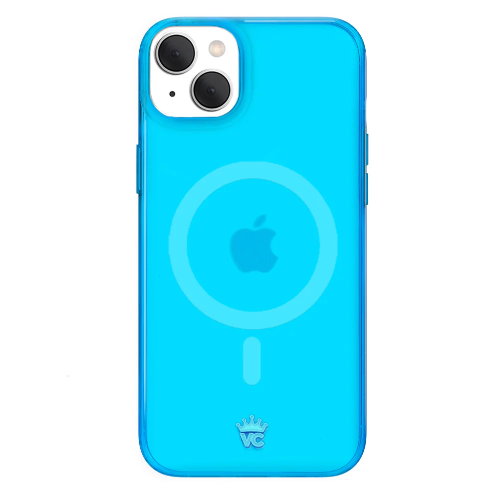 Neon Blue Clear iPhone Case - Image 67