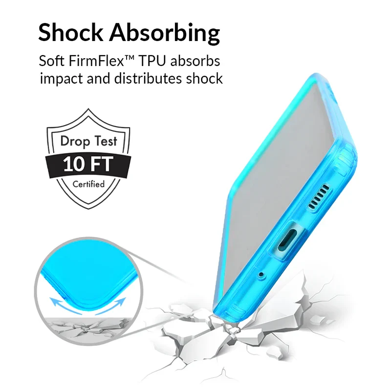 Neon Blue Clear Samsung Case - Image 16