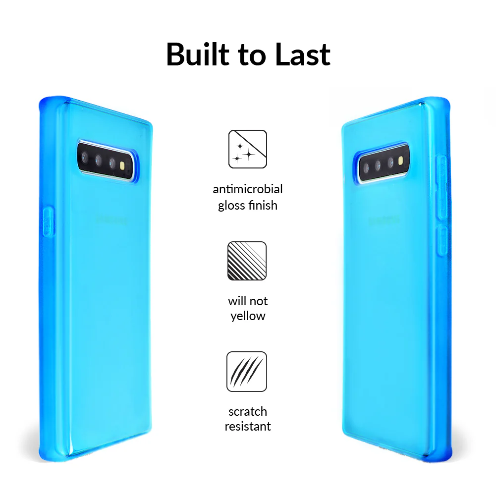 Neon Blue Clear Samsung Case - Image 53