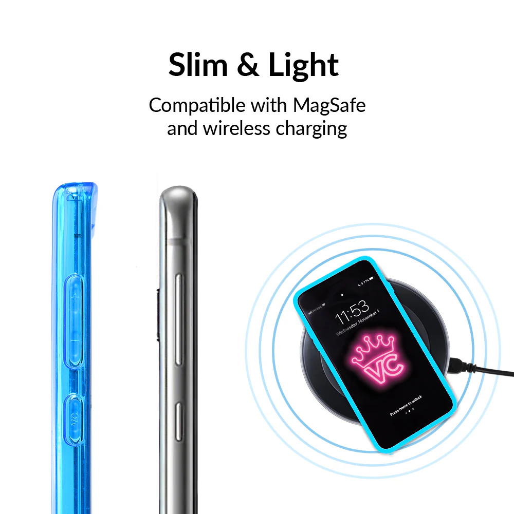 Neon Blue Clear Samsung Case - Image 54