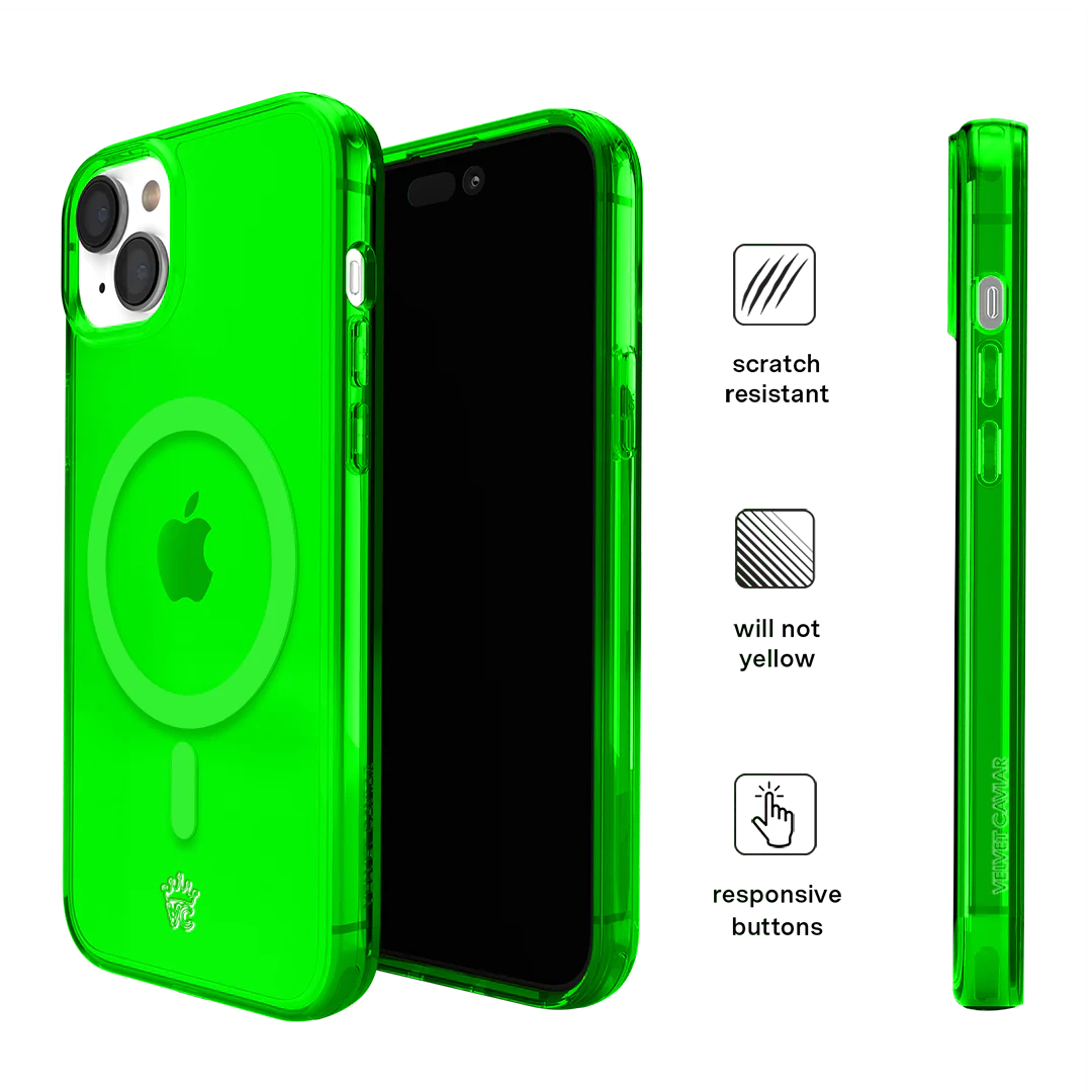 Neon Green Clear iPhone Case - Image 118