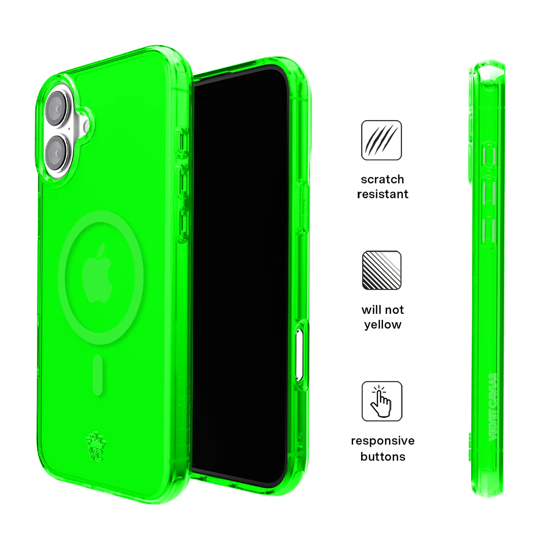 Neon Green Clear iPhone Case - Image 154
