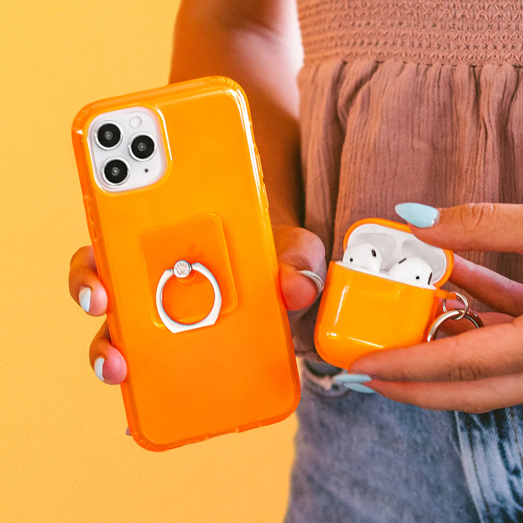 Neon Orange Clear iPhone Case - Image 51