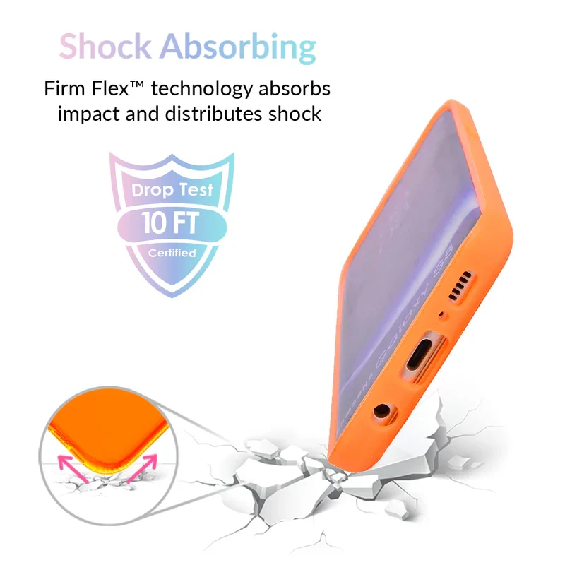 Neon Orange Clear Samsung Case - Image 15