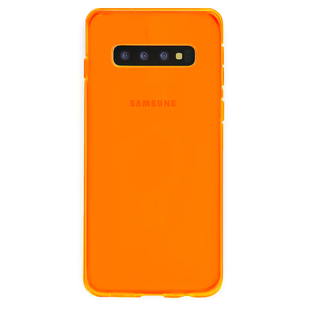 Neon Orange Clear Samsung Case - Image 50