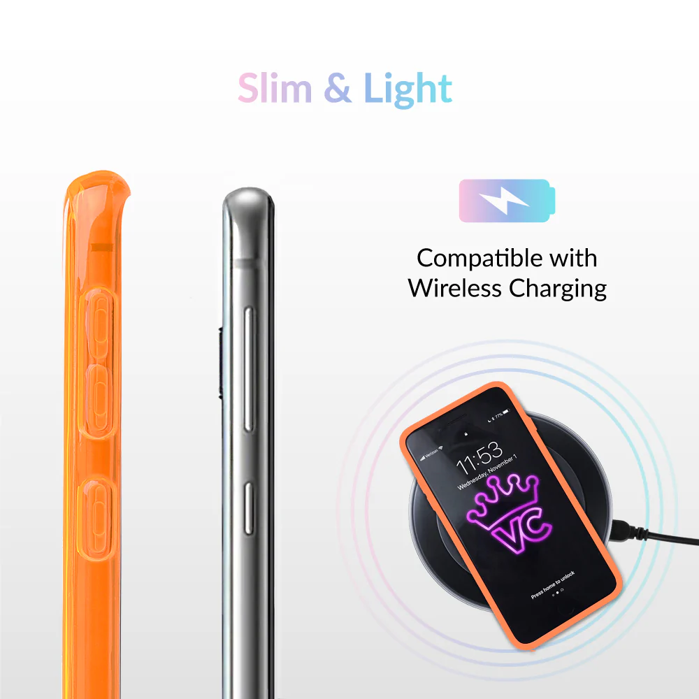 Neon Orange Clear Samsung Case - Image 55