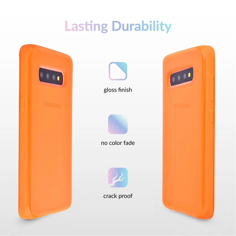 Neon Orange Clear Samsung Case - Image 60
