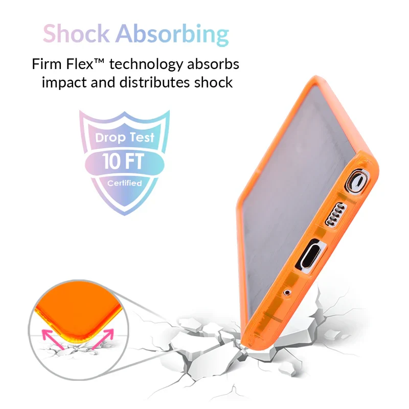 Neon Orange Clear Samsung Case - Image 66