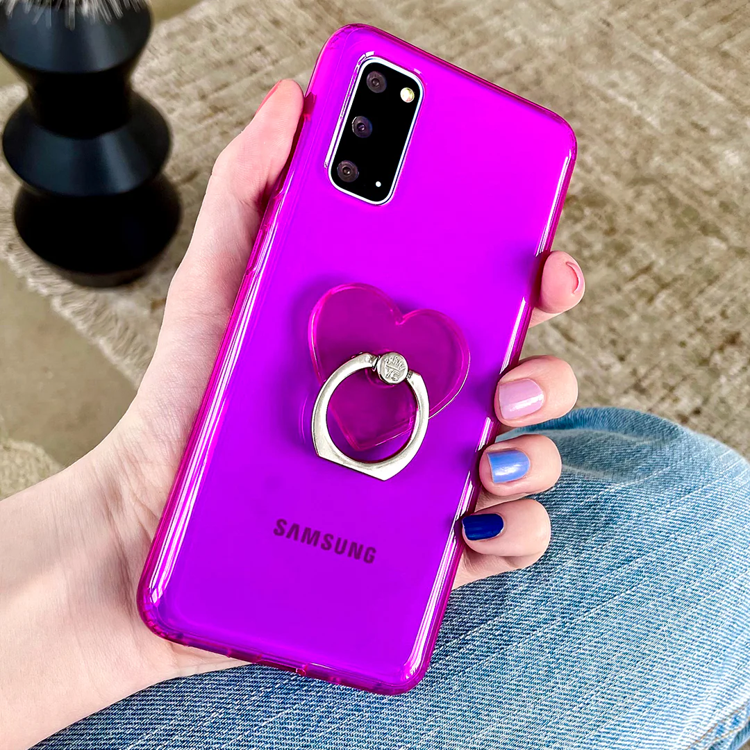 Neon Purple Clear Samsung Case - Image 20