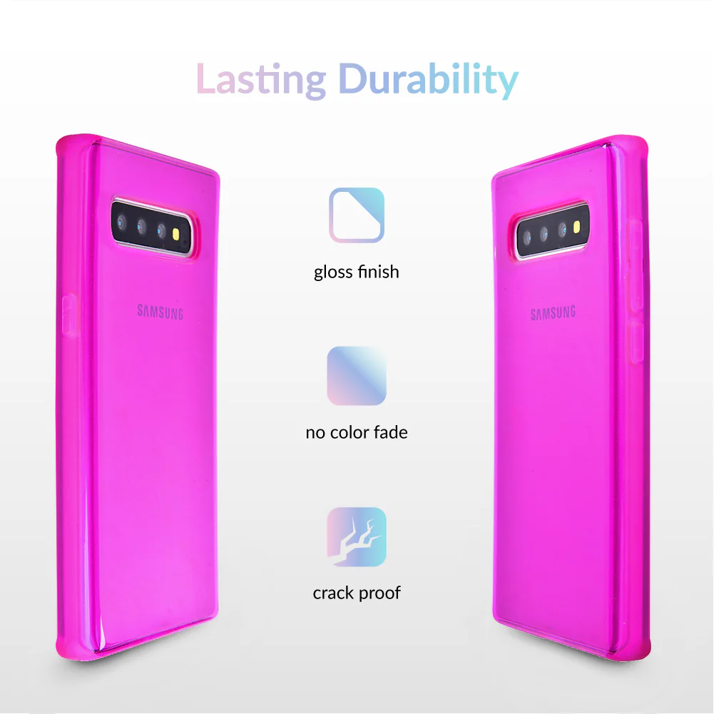 Neon Purple Clear Samsung Case - Image 43