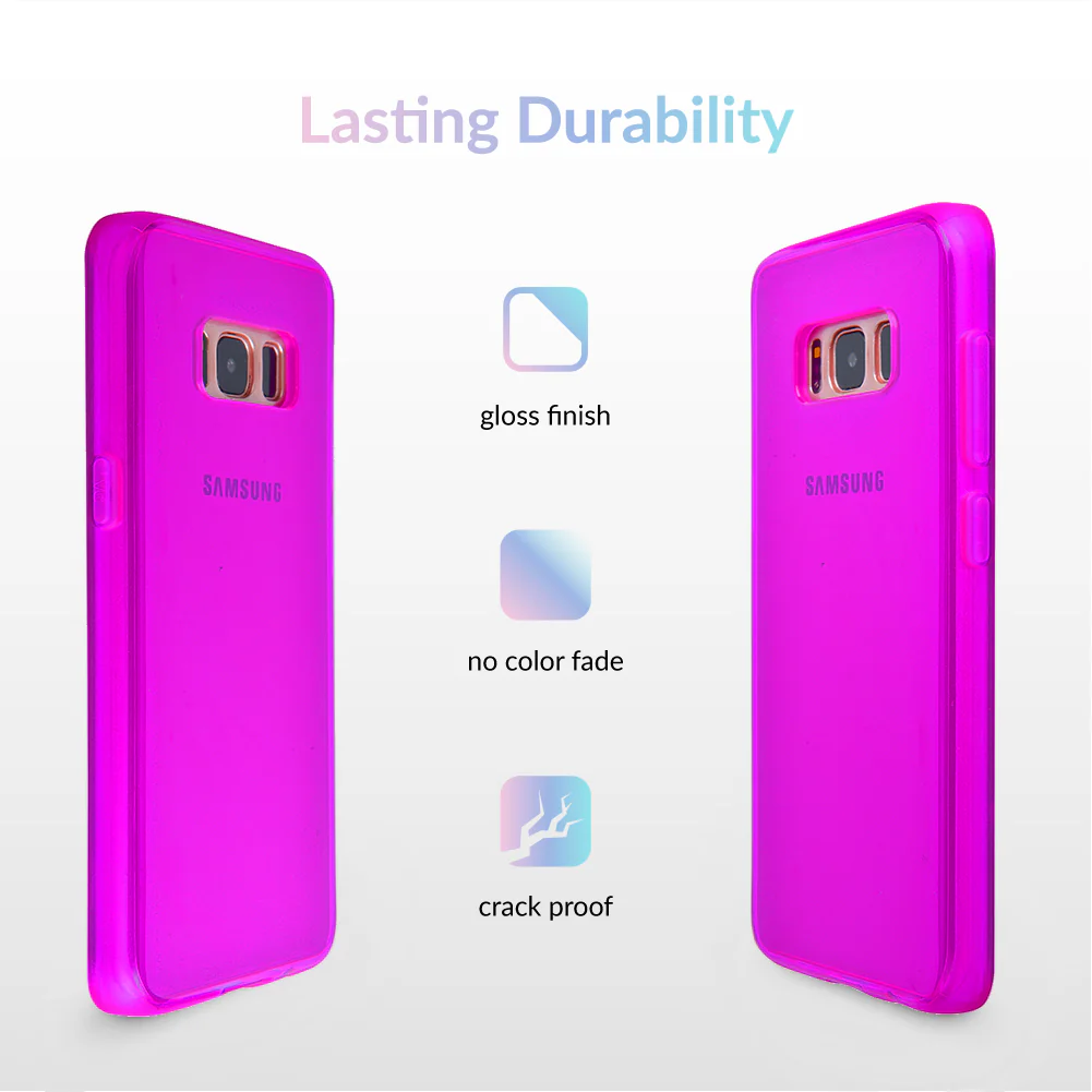 Neon Purple Clear Samsung Case - Image 5