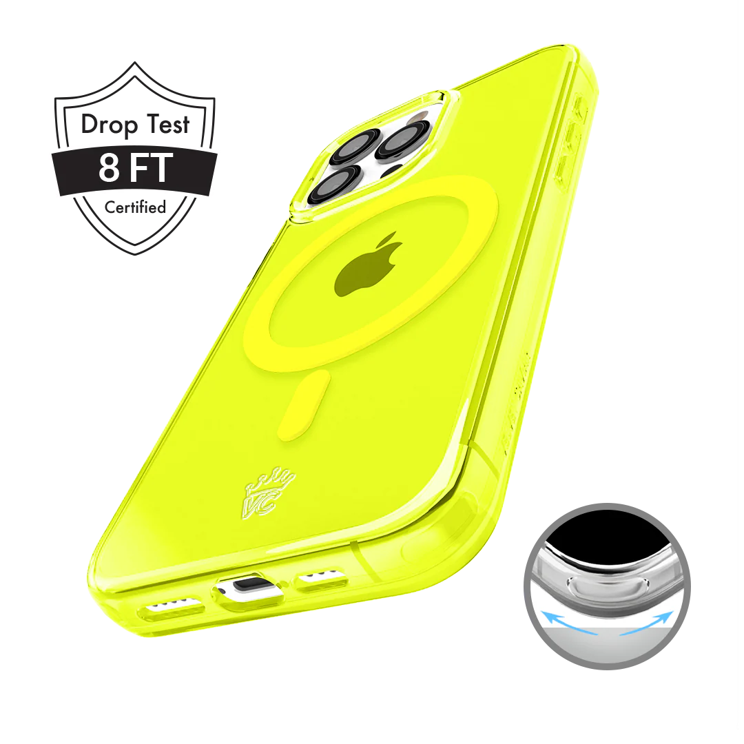 Neon Yellow Clear iPhone Case - Image 134