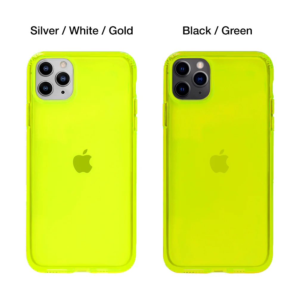 Neon Yellow Clear iPhone Case - Image 33
