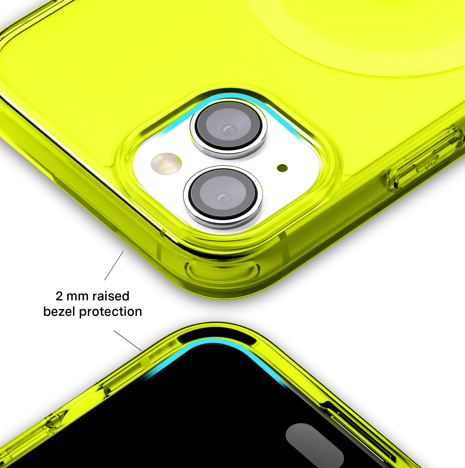 Neon Yellow Clear iPhone Case - Image 84