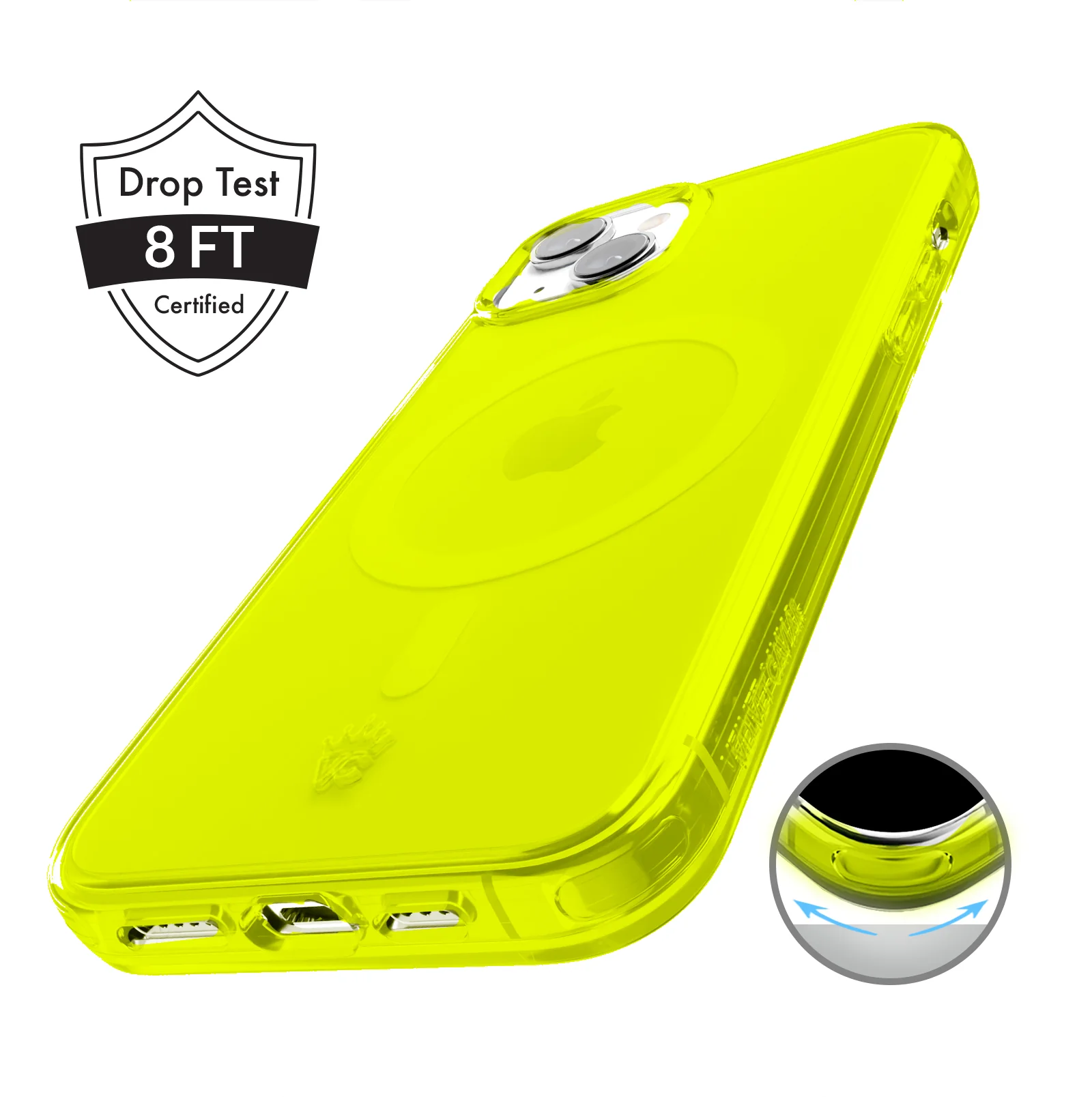 Neon Yellow Clear iPhone Case - Image 86