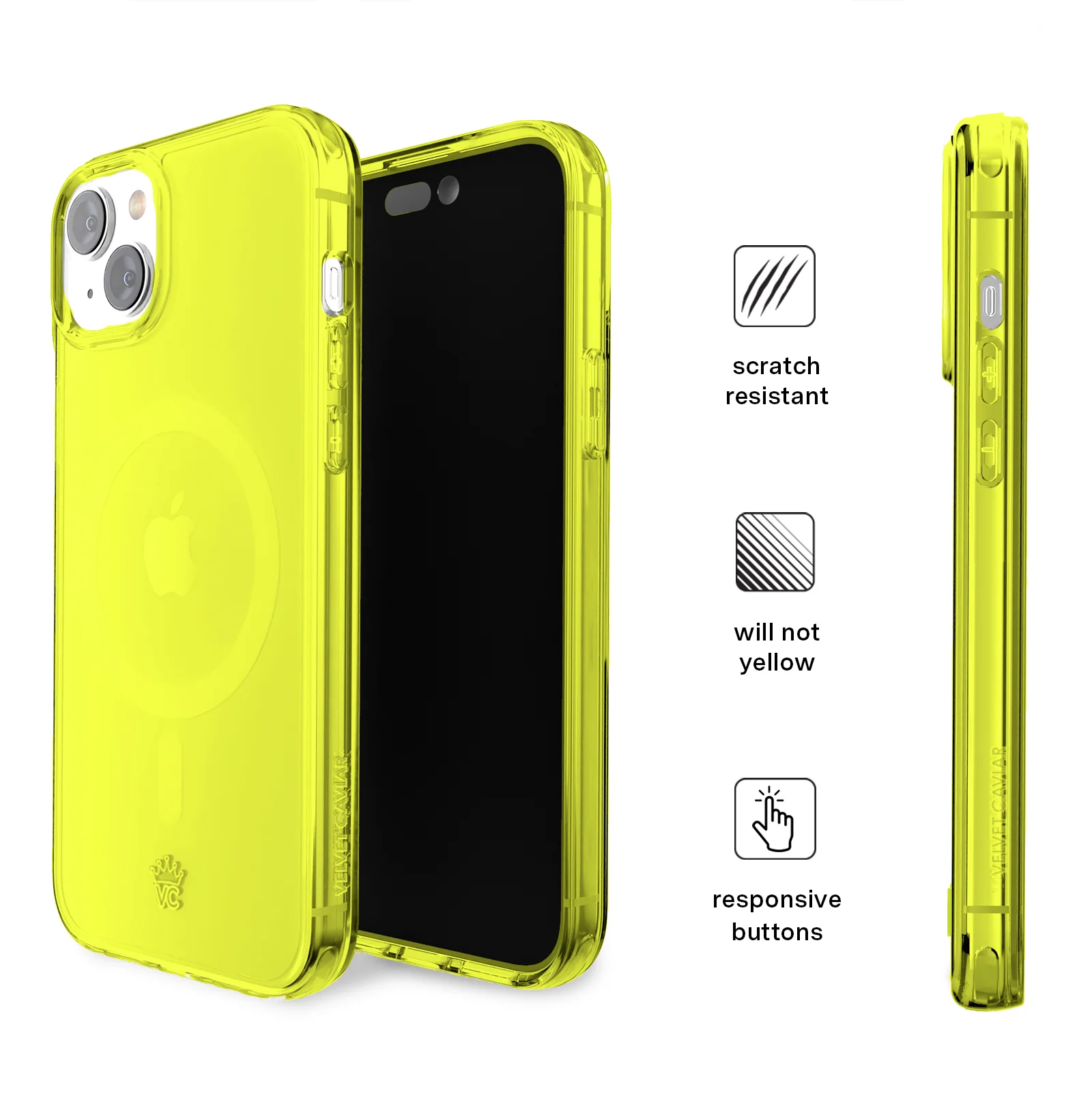 Neon Yellow Clear iPhone Case - Image 87