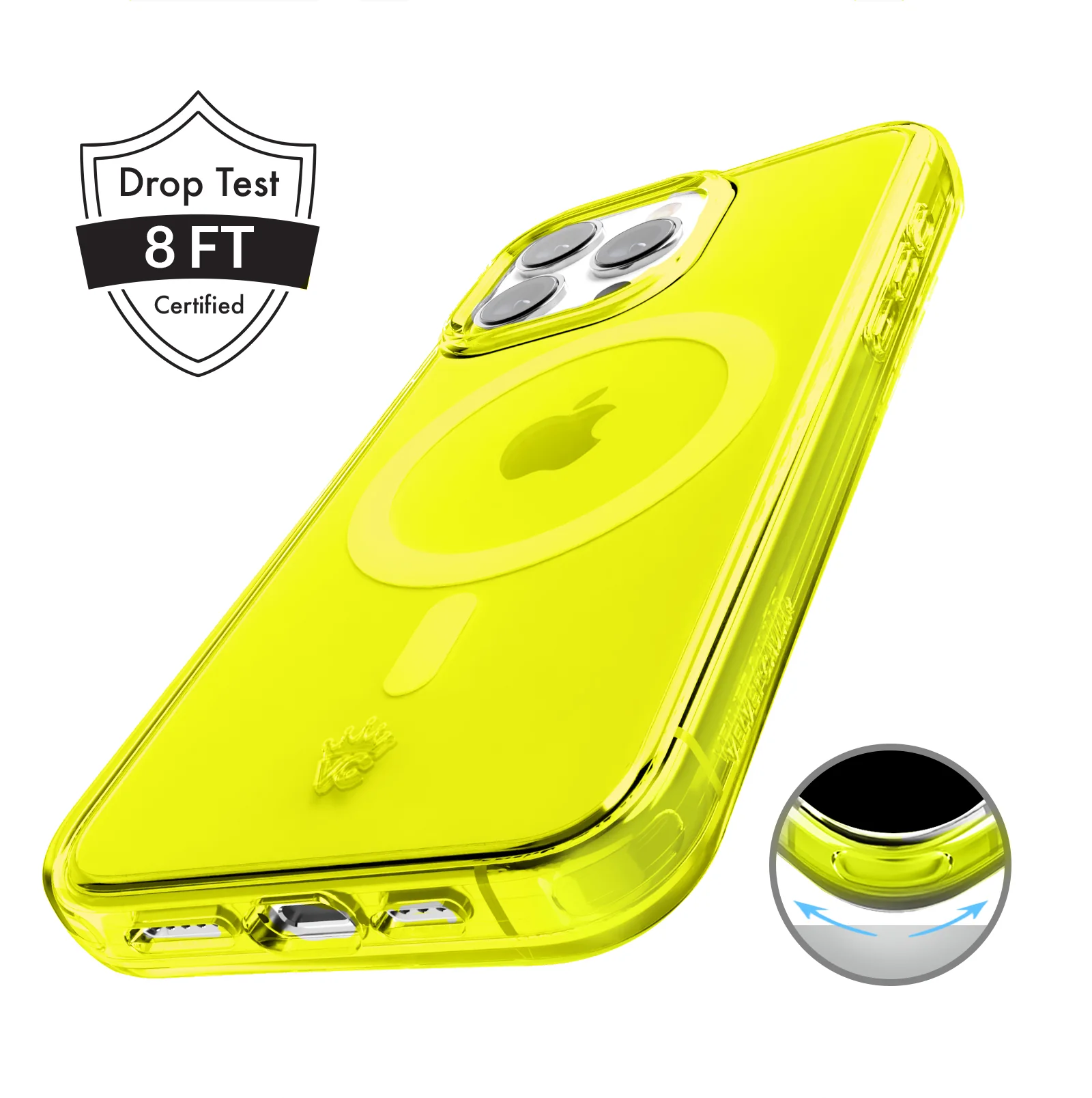 Neon Yellow Clear iPhone Case - Image 92