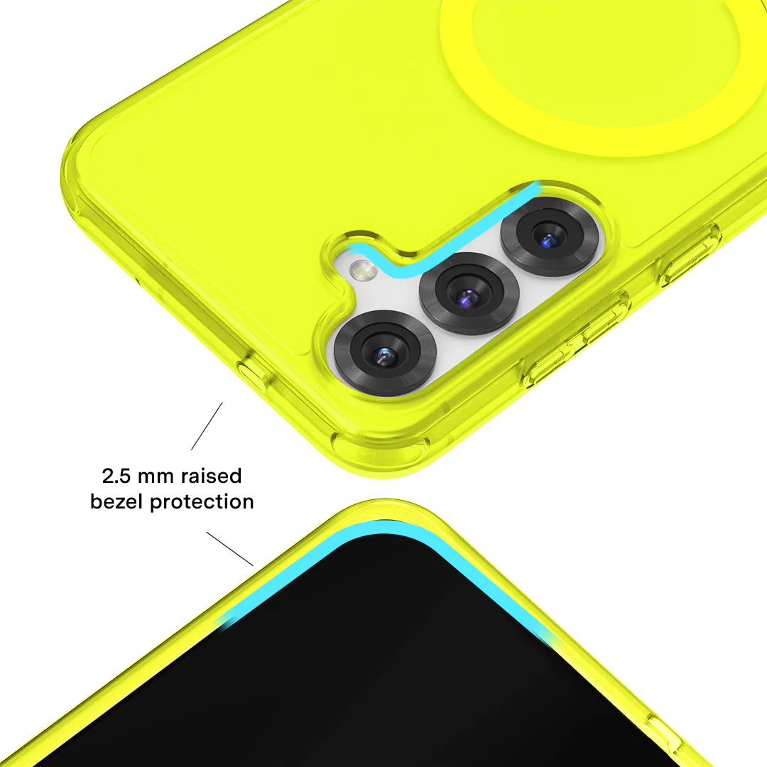 Neon Yellow Clear Samsung Case - Image 114