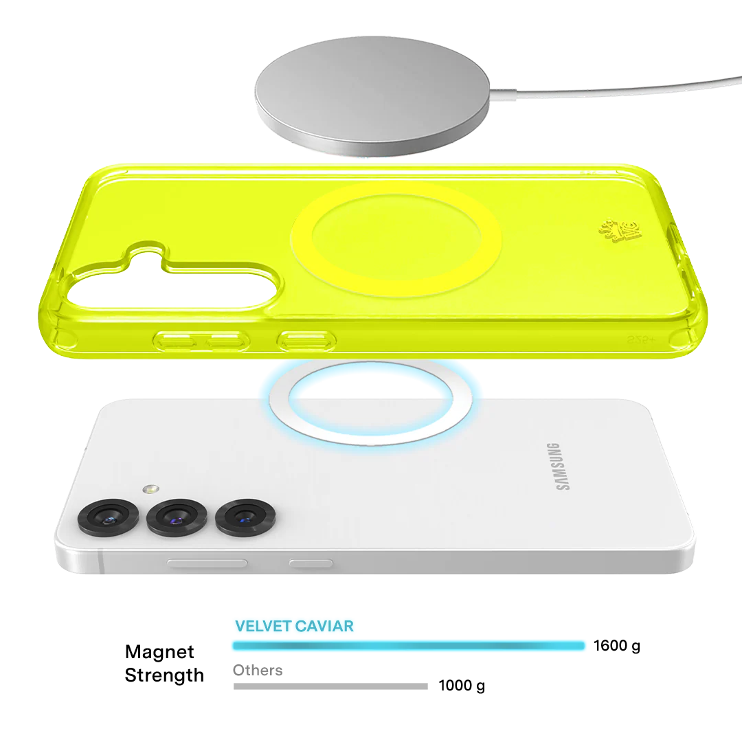Neon Yellow Clear Samsung Case - Image 115