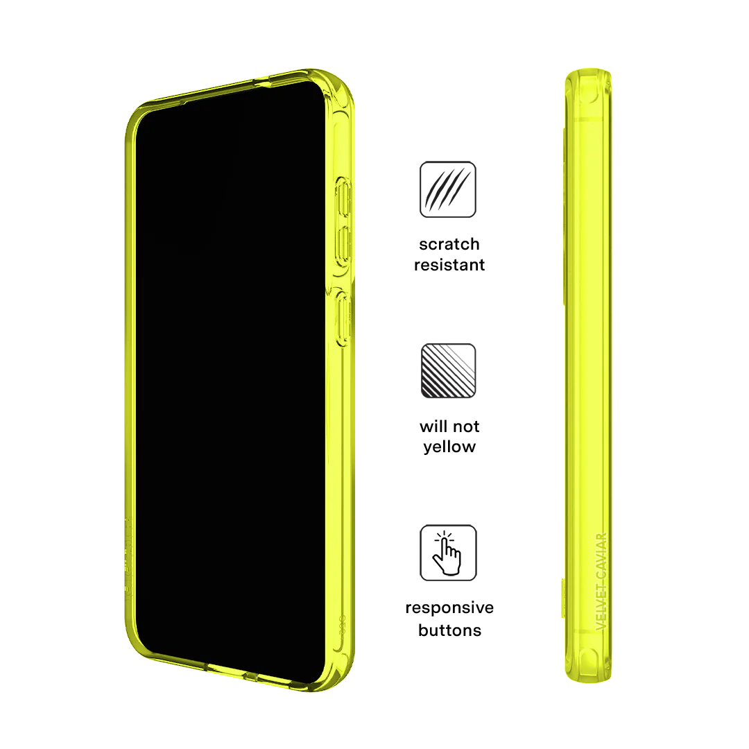 Neon Yellow Clear Samsung Case - Image 117